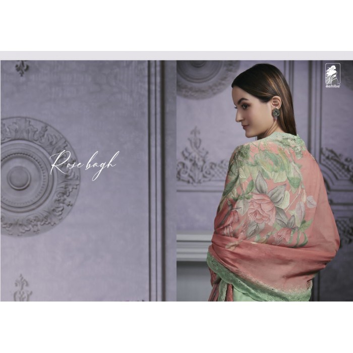 Sahiba Rose Bagh Pure Italian Cotton Dress Materials